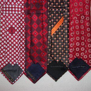 Lot of 4 Men's Ermenegildo Zegna Silk Neck Ties